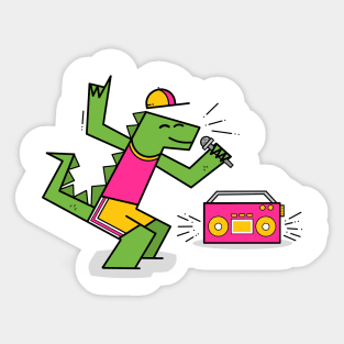 Dinosaur Rap, Prehistoric Boom Box Sticker